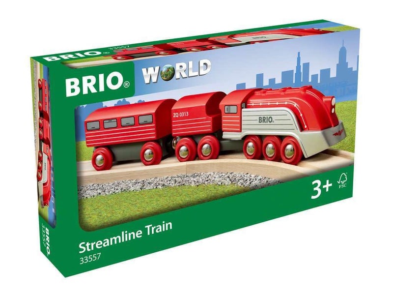 BRIO World 33557 - Streamline Train Set | 3-Piece Wooden Toy Set | Designed for Speed | Fine Craftsmanship | Great for Kids Ages 3 and Up - Image 4